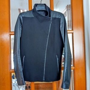 Danier leather and fabric jacket